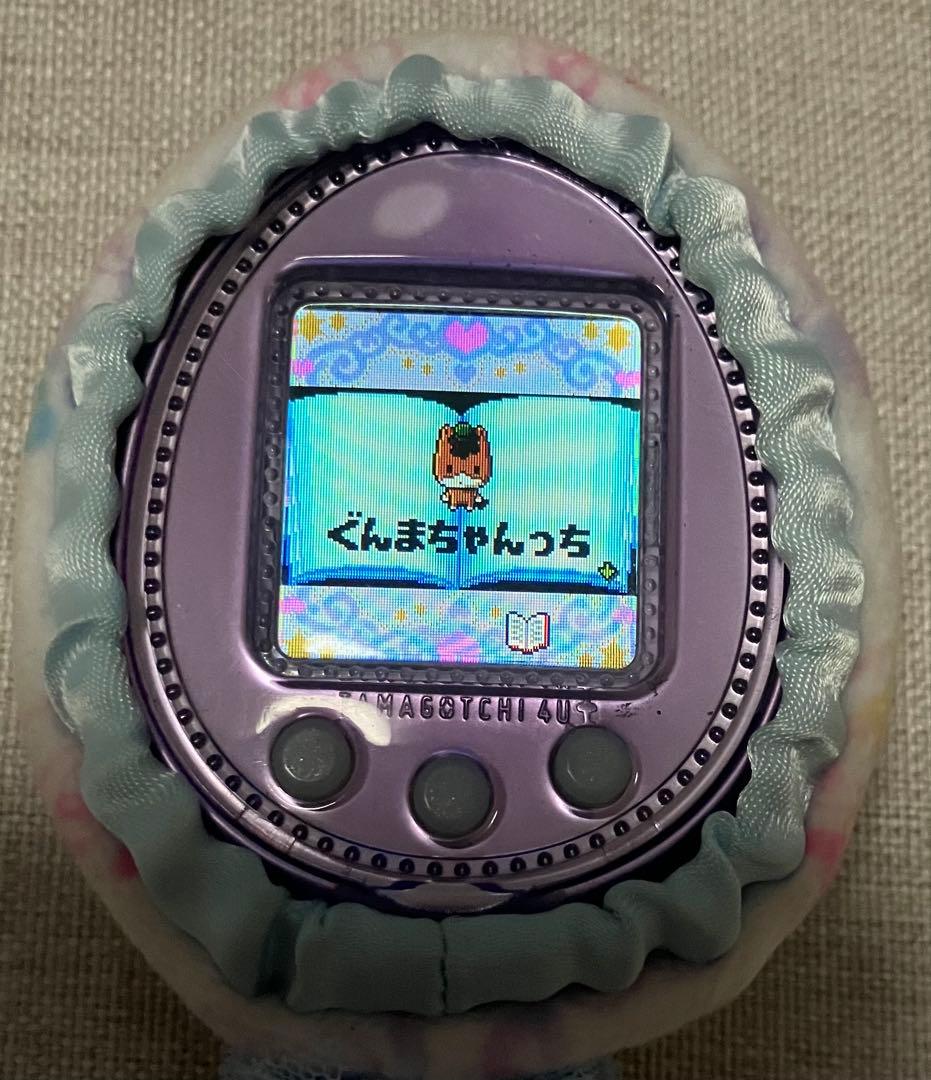 ダウンロードアイテム有りBANDAI たまごっち4U+ ラベンダー　カバー付き