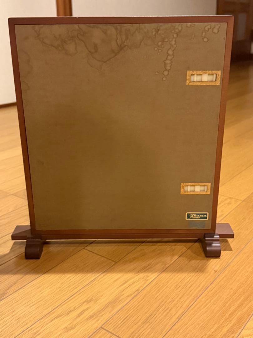 衝立　虎と滝