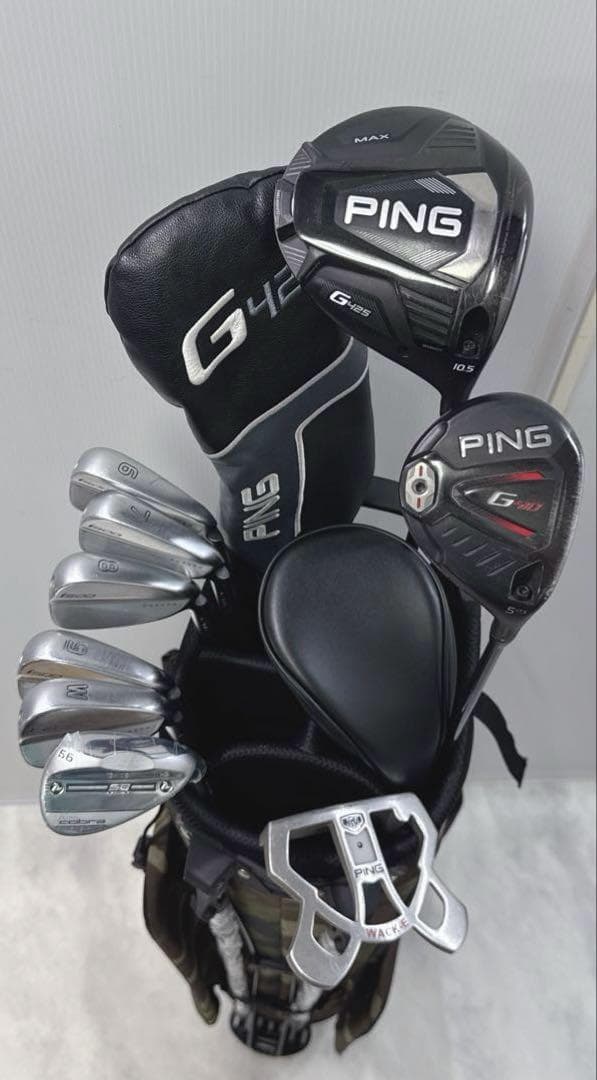 (新品バック、ウェッジ) 9本クラブセット PING G425 G410など