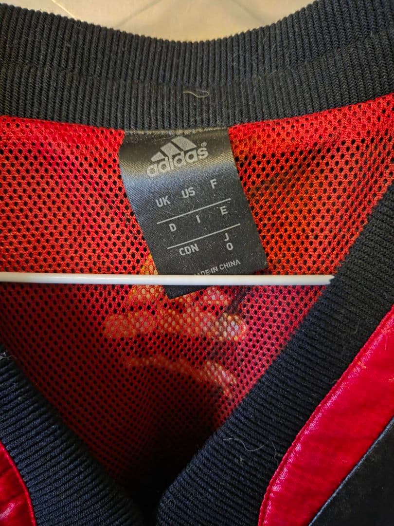 adidas 野球ウインドブレーカー 黒/赤 UK フリーサイズ