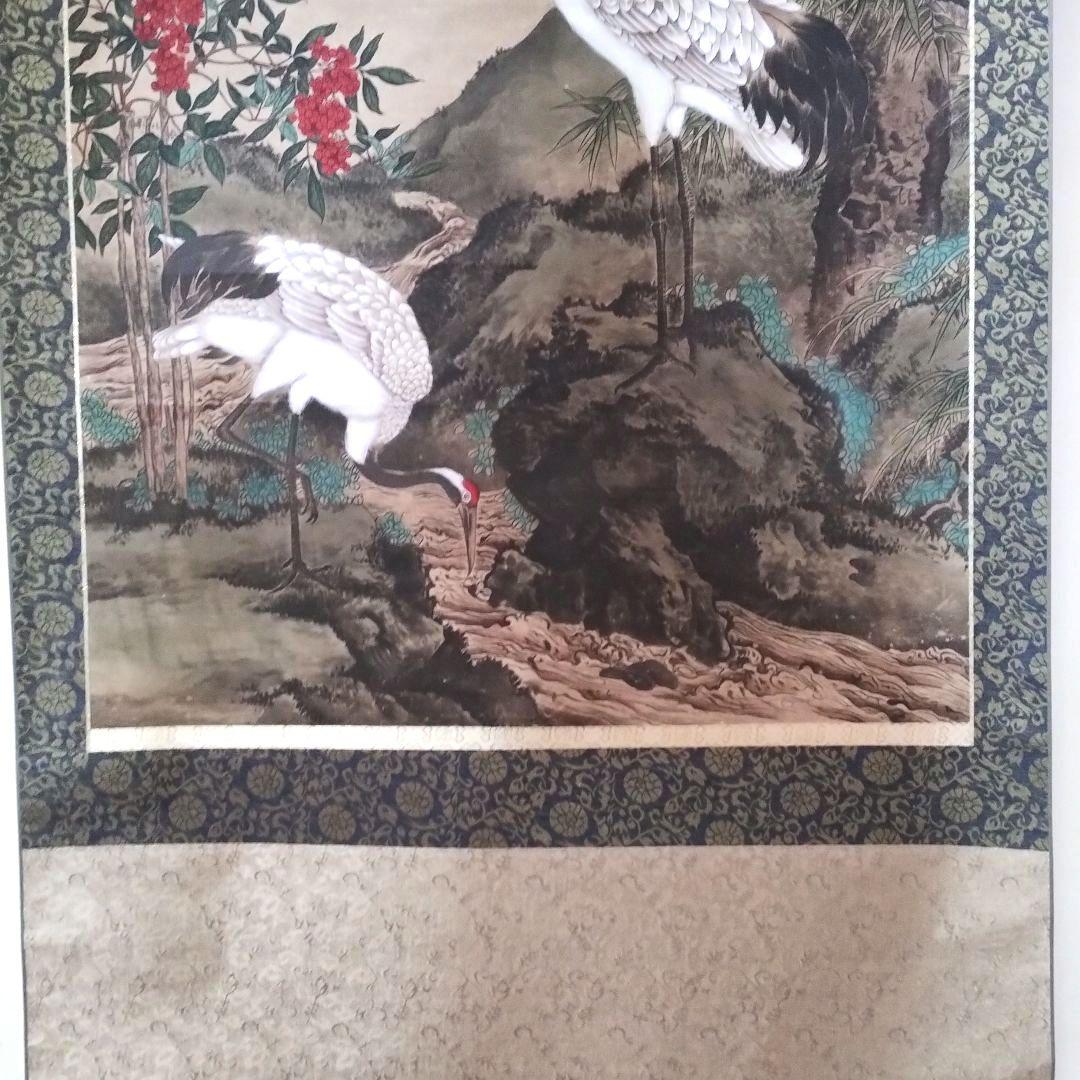 掛軸 鶴2羽