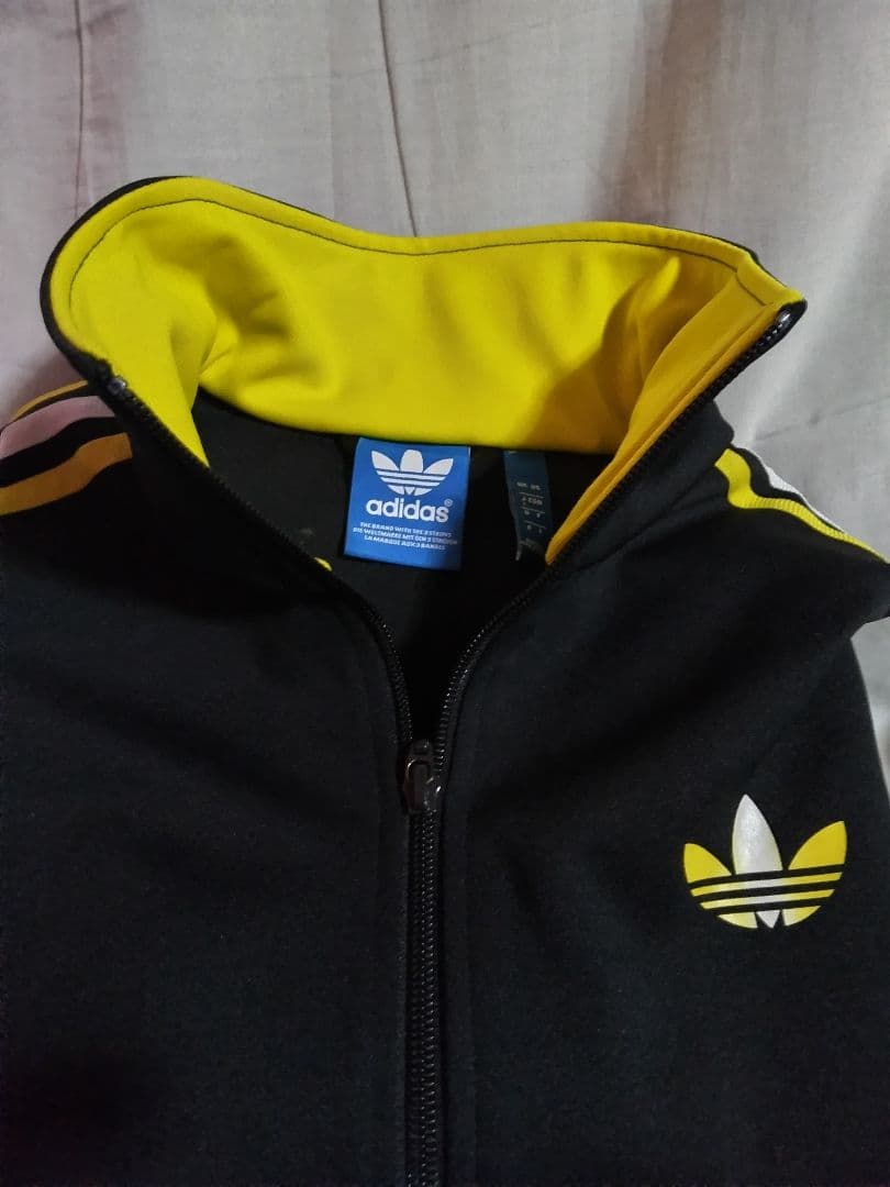 adidas ジャージ ジャケット 黒/黄色