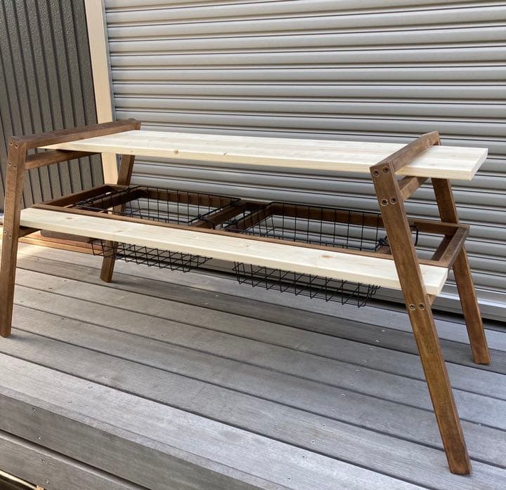 最終値下げ！ハードウッドで作成！マルチスタンド キャンプ　アウトドア
