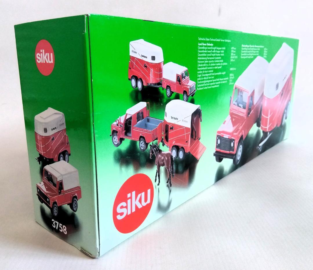 siku 1/32 ファーマー 3758 ランドローバー＋馬用トレーラー(馬付)