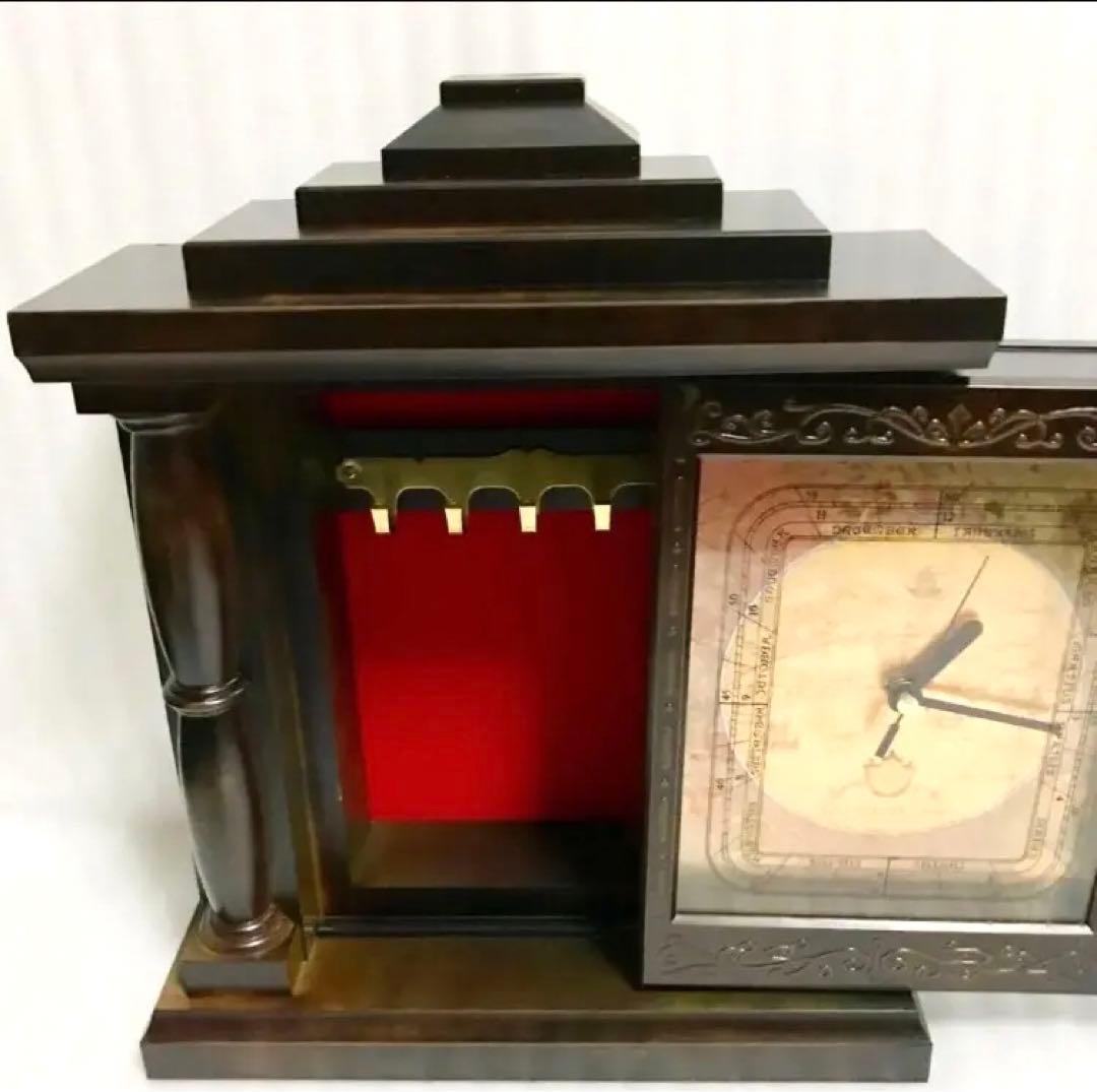 置き時計 (オルゴール付き キーボックス付き)【未使用】