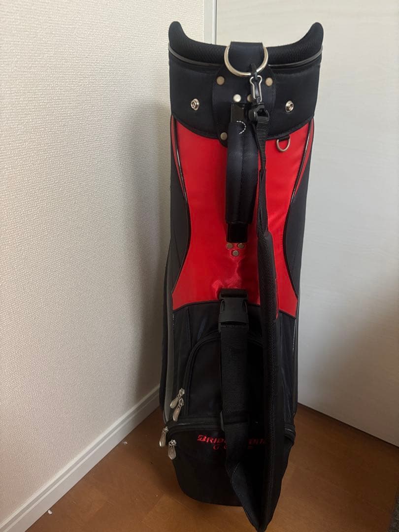 美品　BRIDGESTONE GOLF キャディバッグ ブラック/レッド