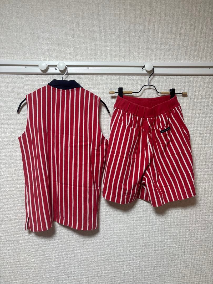 レディースゴルフウェア ベストとショートパンツセット