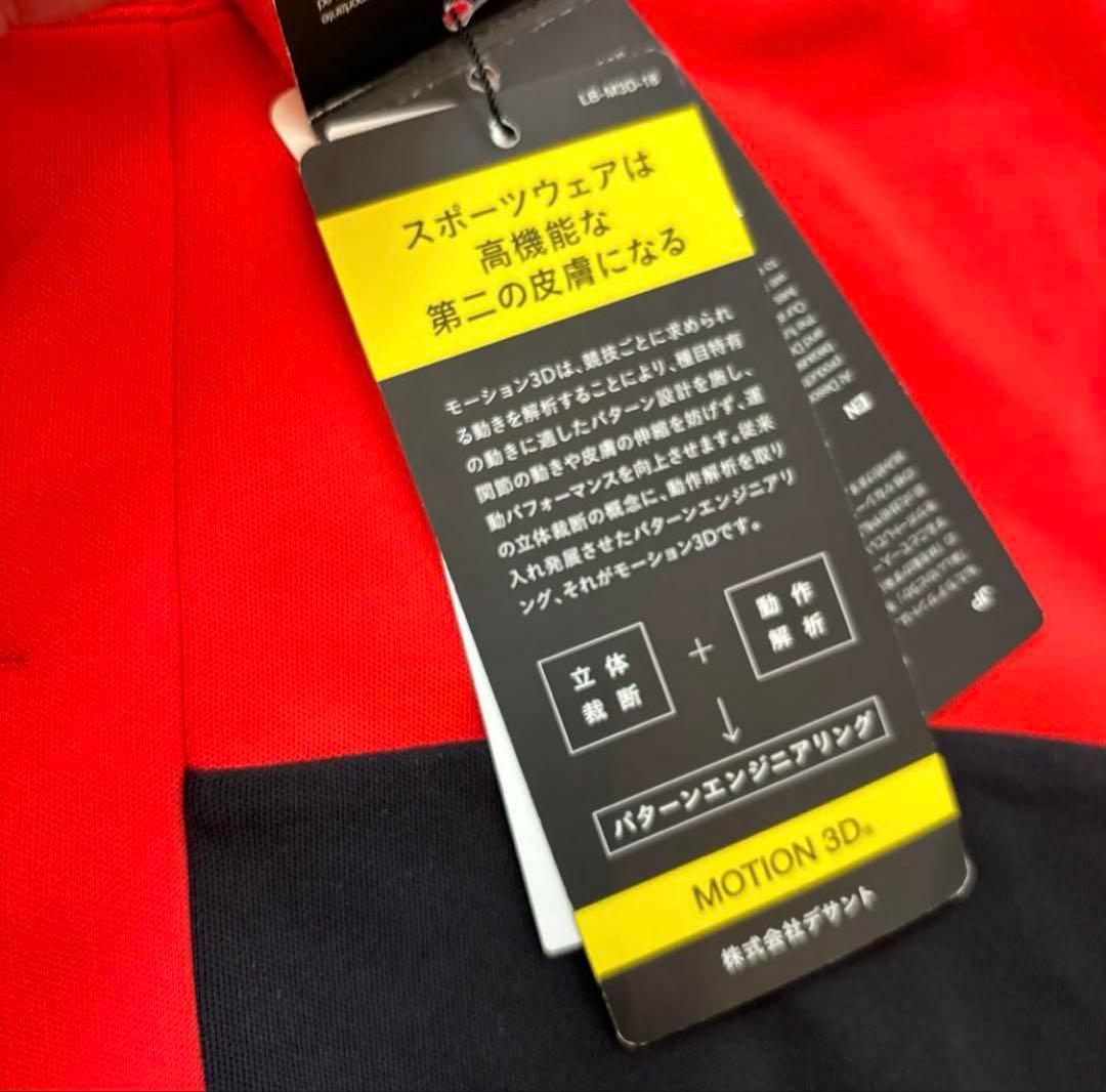 新品DESCENTE GOLF ポロシャツ Mサイズ 赤黒