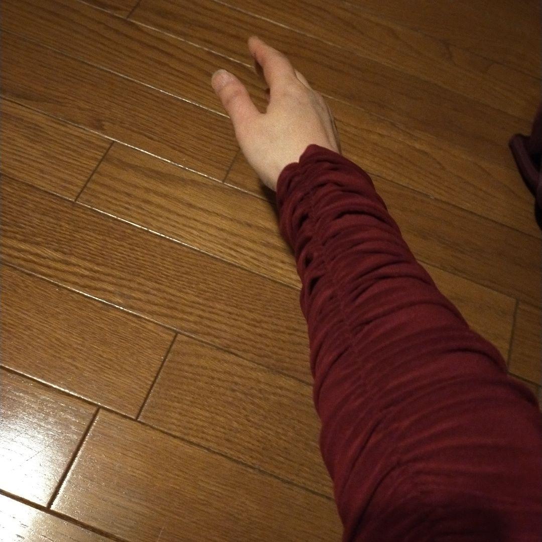 Mサイズ　ワインレッドカラー社交ダンス用ドレス