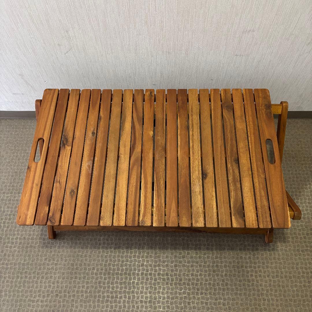 【USED】NITORI ニトリ ローテーブル 天然木 アカシア 折りたたみ ②
