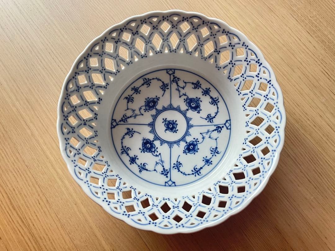 レア⭐︎美品⭐︎ロイヤルコペンハーゲン⭐︎フルレース ブルーフルーテッド ボウル