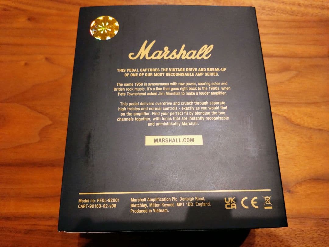 【未開封】Marshall 1959 Overdrive Pedal