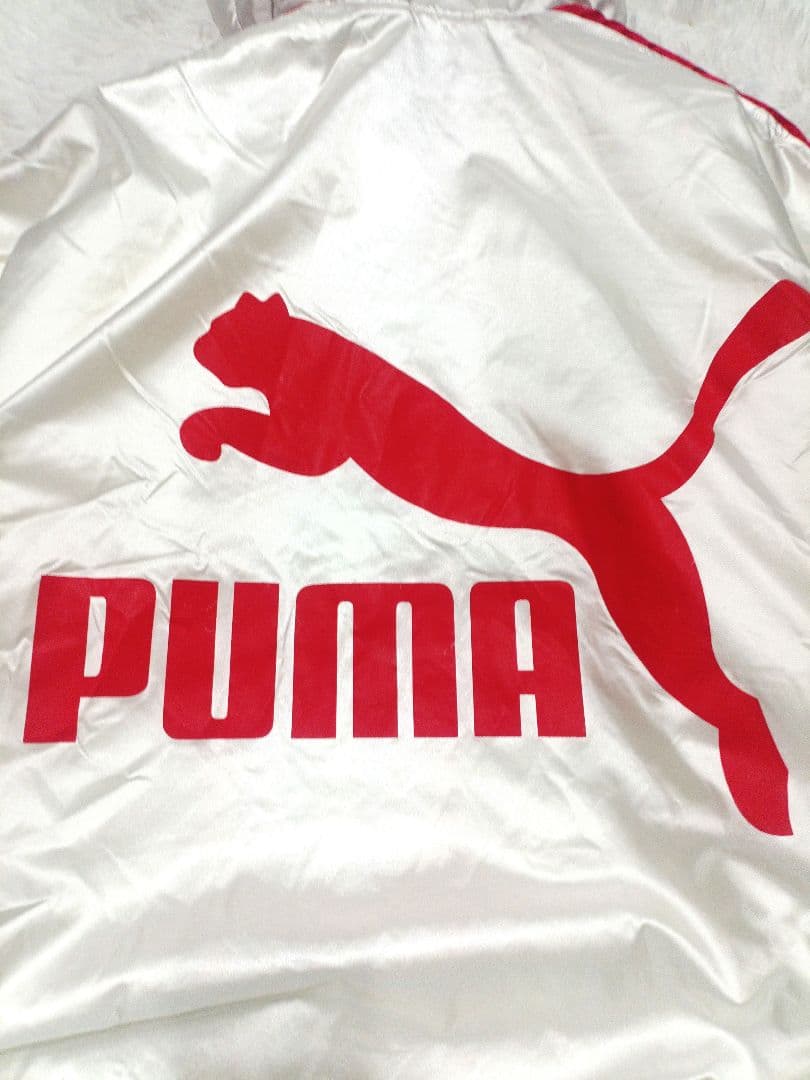 PUMA プーマ フード付き ロングベンチコート ホワイト フリーサイズ