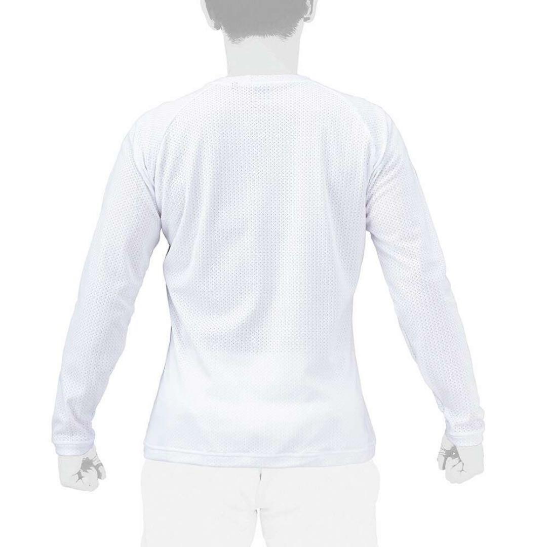 【ミズノプロ】 KUGEKI ロングTシャツ ホワイト XO 12JABT76