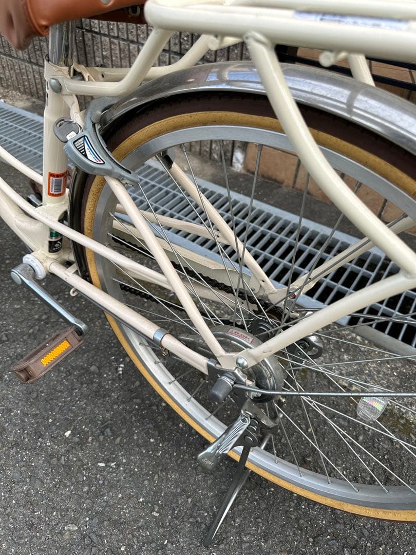 キッズ・ジュニア用 24インチ 自転車　アンティークホワイト
