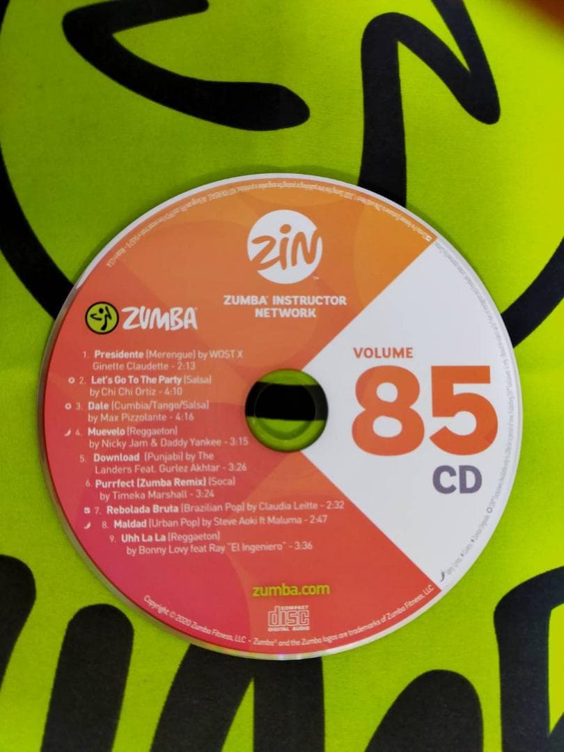 希少品　ZUMBA　ズンバ　ZIN85　CD＆DVD　インストラクター専用