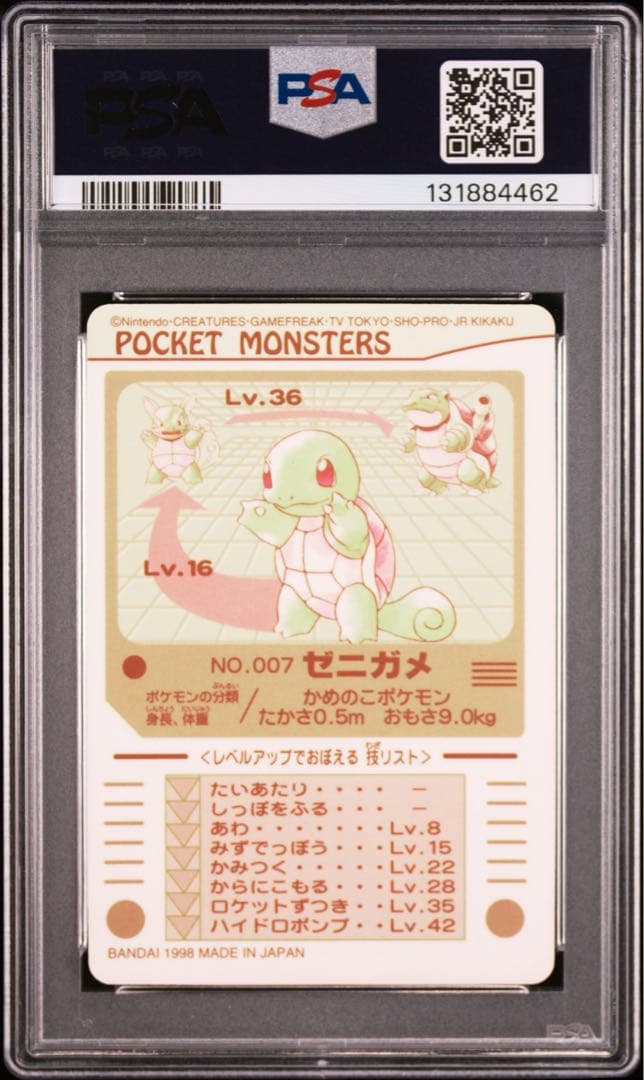 1998年　ポケモン　ポケットモンスター　シールダス　 ゼニガメ　カメール