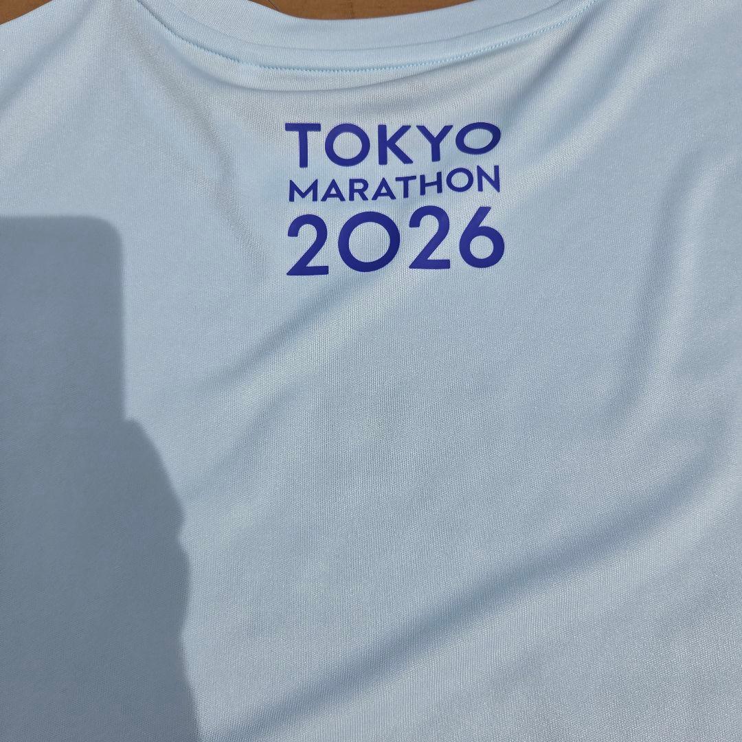 asics 東京マラソン 2026 Tシャツ 海外Mサイズ 水色