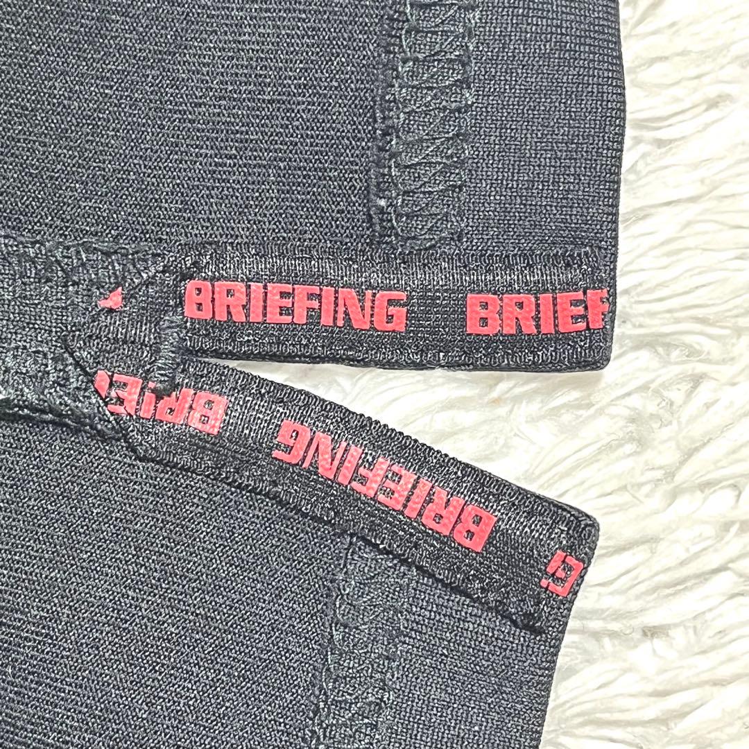 ✨未使用級✨BRIEFING ゴルフウェア 半袖 モックネック 背面ロゴ L