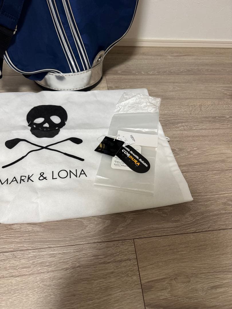 【激レア品】MARK&LONA キャディバッグ マーク&ロナ　ネイビー　カモフラ