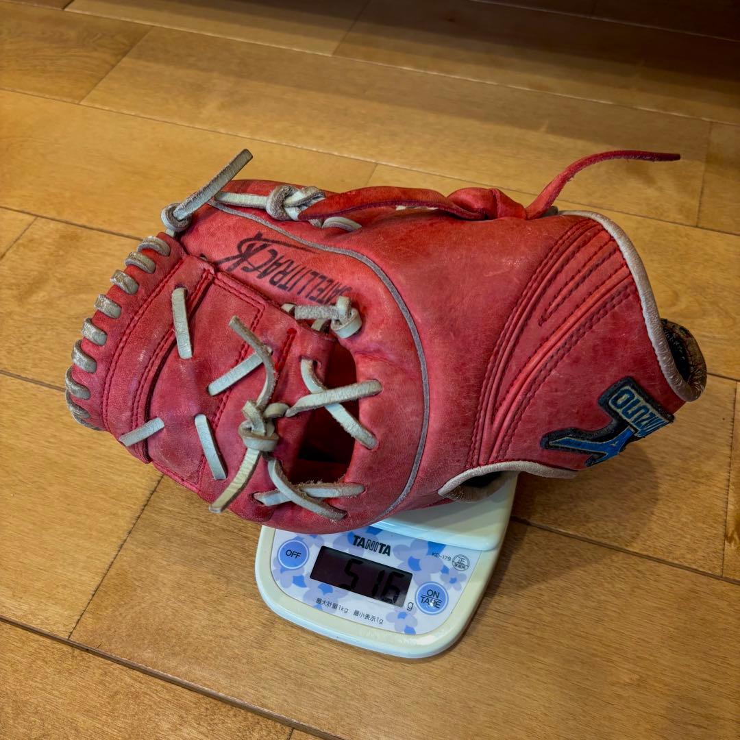 ミズノ グローブ 軟式 少年 型抜群Mizuno buw leagueレッド