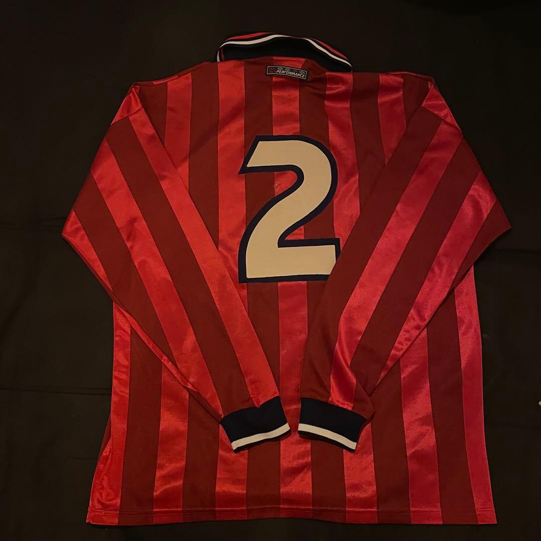 1998年イングランド代表ユニフォーム　長袖　サッカー　ビンテージ