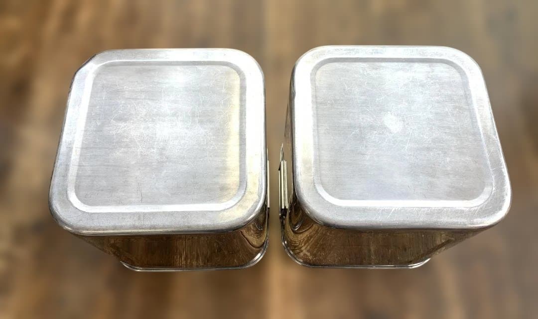 ユキワ 18-8ステンレス 角深型キッチンポット 6個セット 手・目盛・蓋付