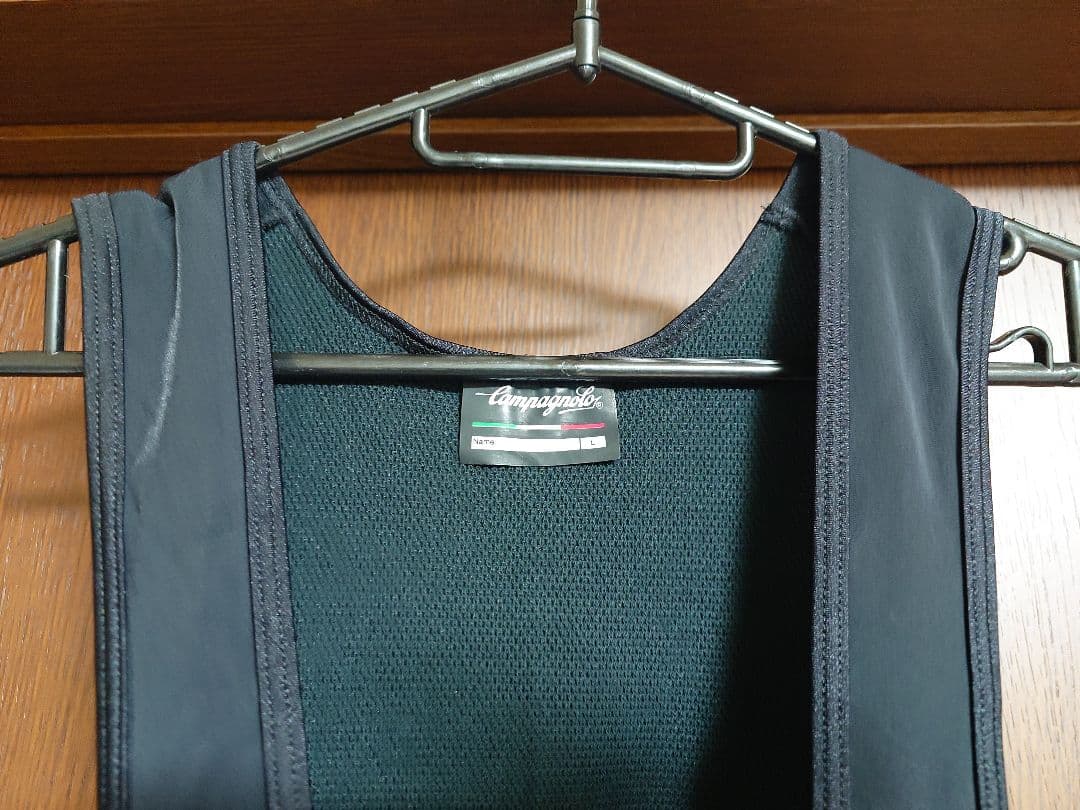 『Campagnolo』ブラック ノースリーブ ビブタイツ冬用