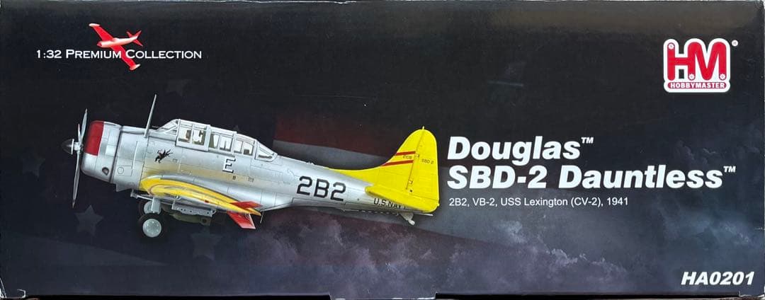 絶版新品希少　ホビーマスター 1/32 米海軍 SBD-2 空母レキシントン