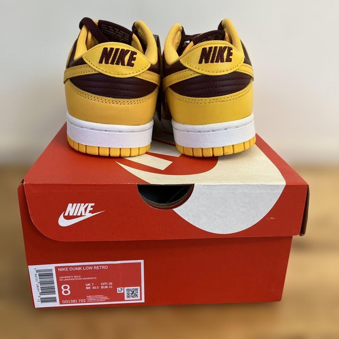【新品】NIKE DUNK LOW RETRO university gold