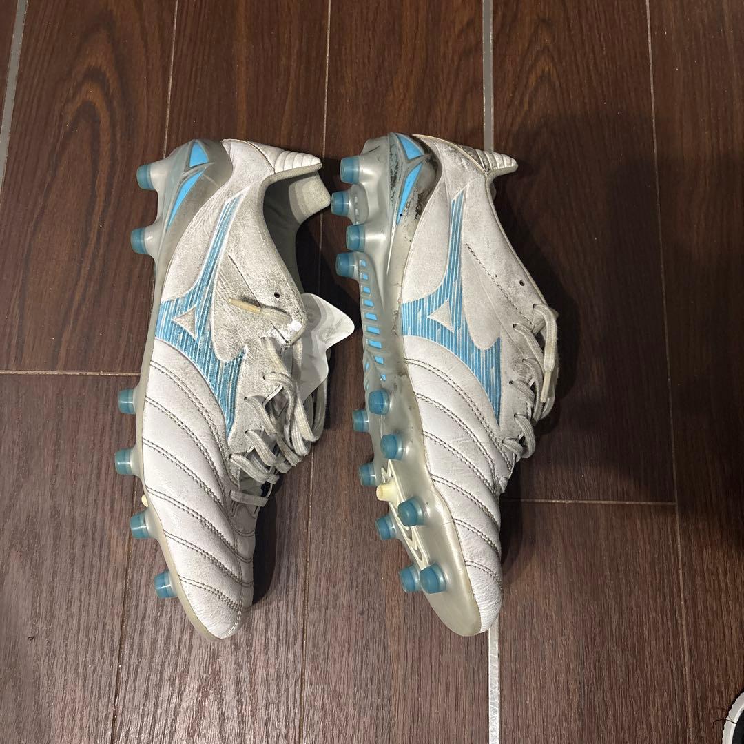 Mizuno サッカーシューズ・スパイク ホワイト/ブルー