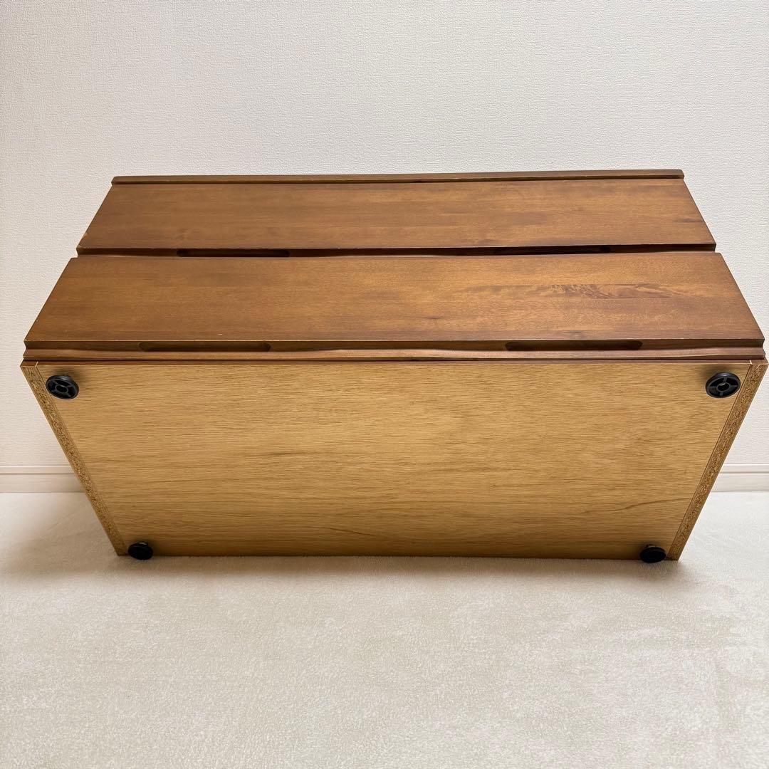【廃盤品】無印良品　無垢　バーチ材 チェスト 2段 木製　ブラウン　北欧