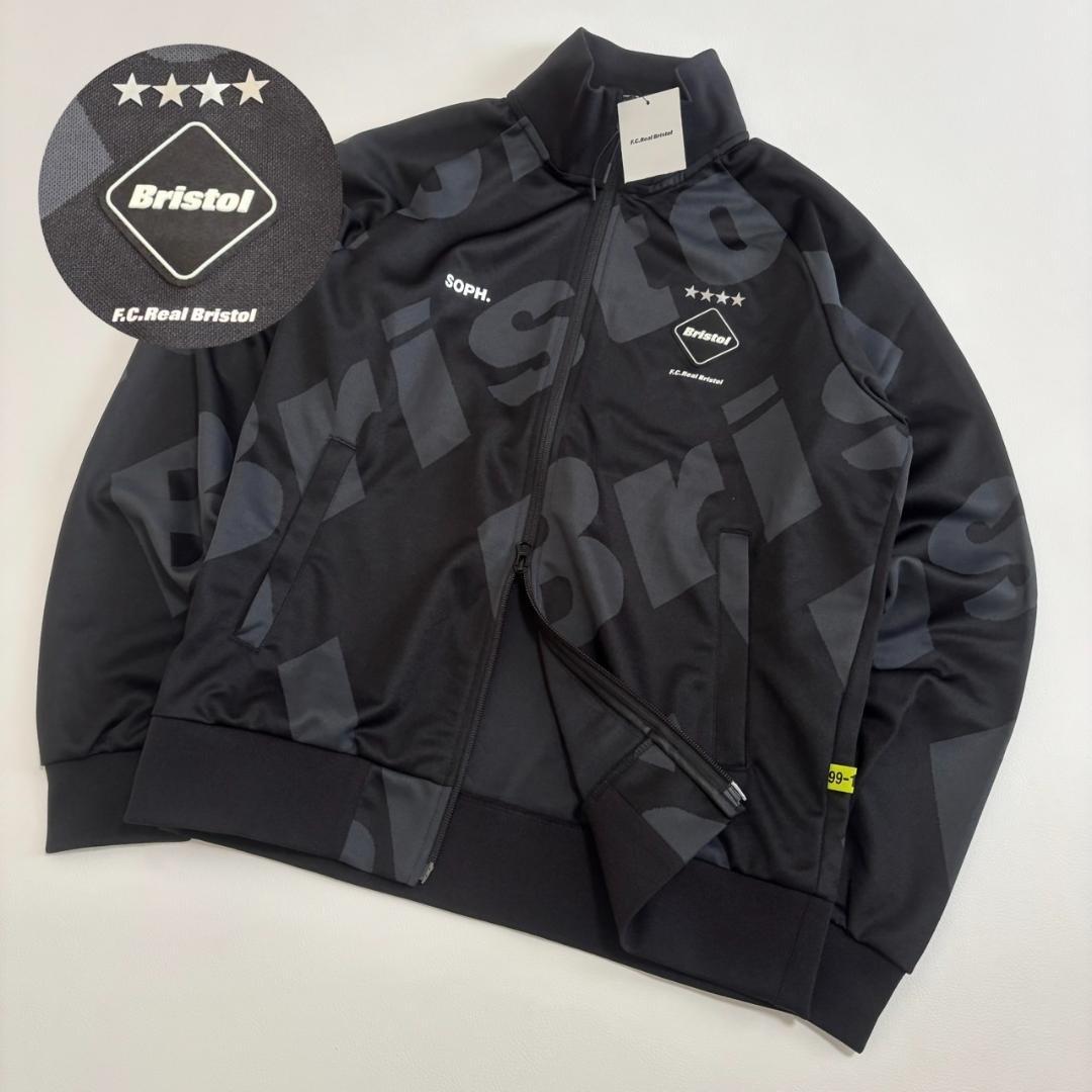 【新品】F.C.R.B. SOPH. ジャージ ビッグロゴ 総柄 M ブラック