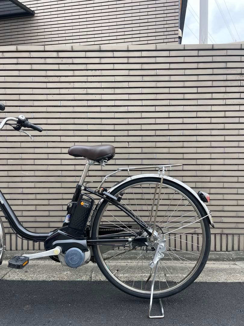 パナソニック電動アシスト自転車 ブラック 前カゴ付き26CPDE28