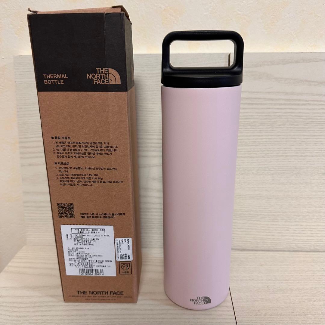 【新品・韓国限定】ノースフェイス 水筒 ベビーピンク　　591ml