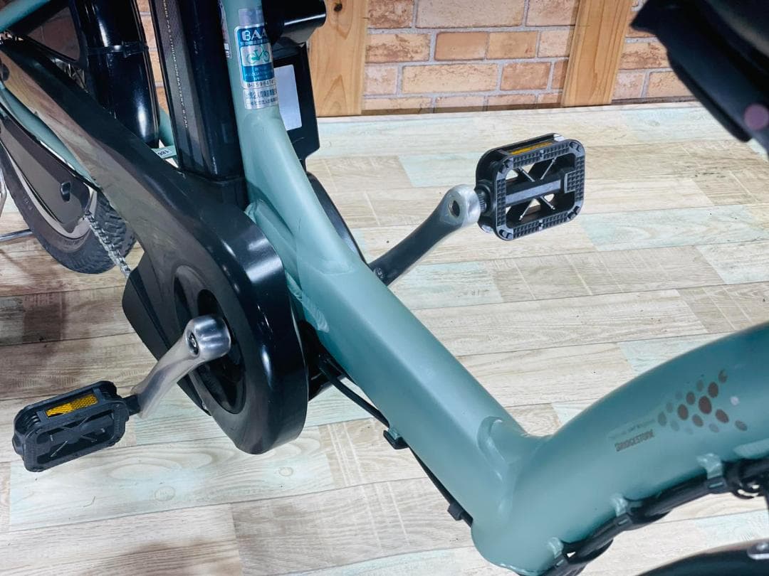 超特価 グリーン系 No1 ブリヂストン 子供乗せ電動アシスト自転車H1862