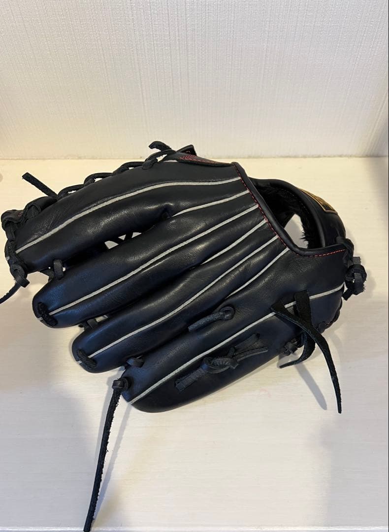 ZETT 軟式野球グローブ 右投げ 黒　少年野球　おまけ保革剤付き