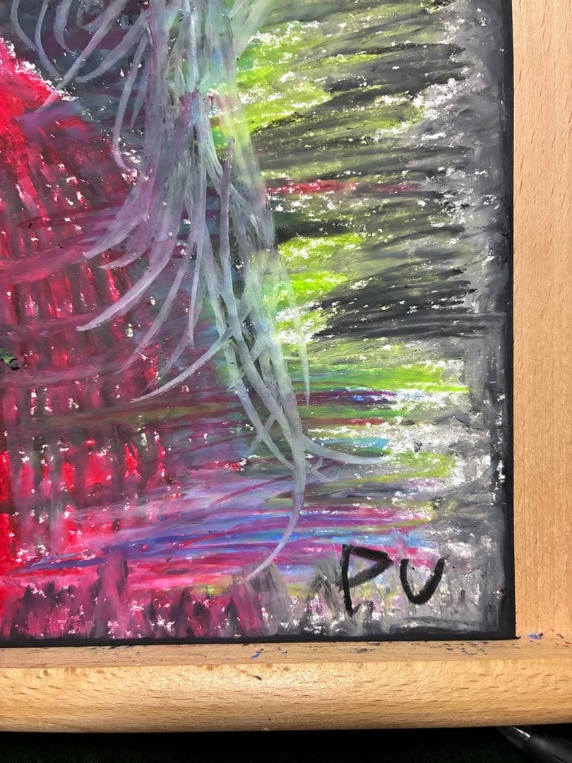 オリジナル アート 原画 病みかわいい 一点物 クレヨン