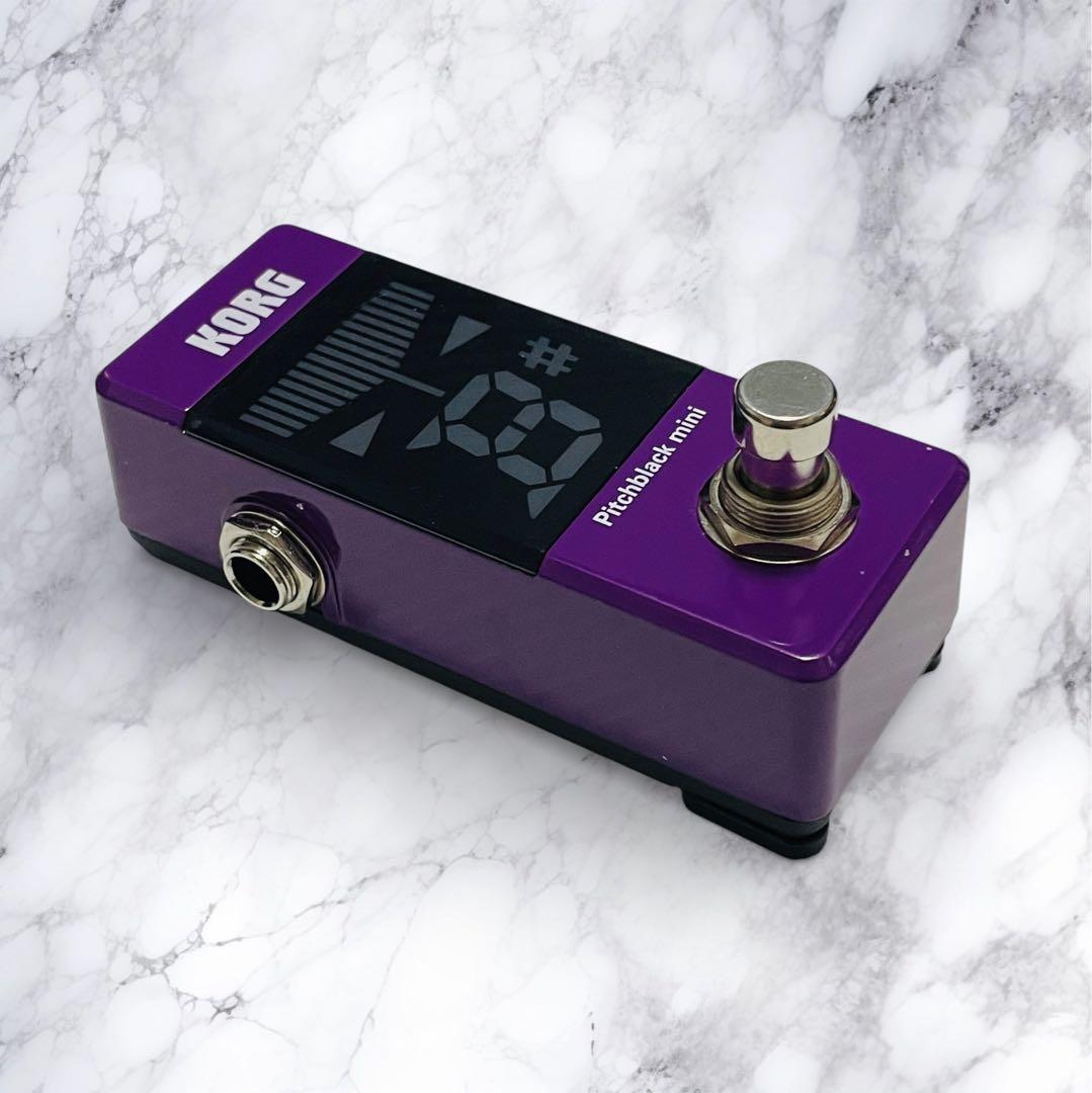 （美品）KORG Pitchblack mini チューナー パープル色
