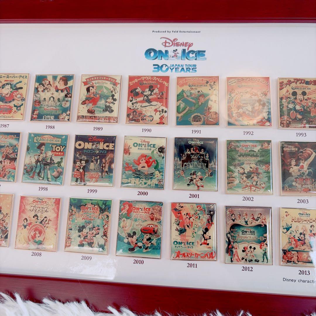 【未使用】ディズニーオンアイス30周年 ピンバッジ 額装 非売品