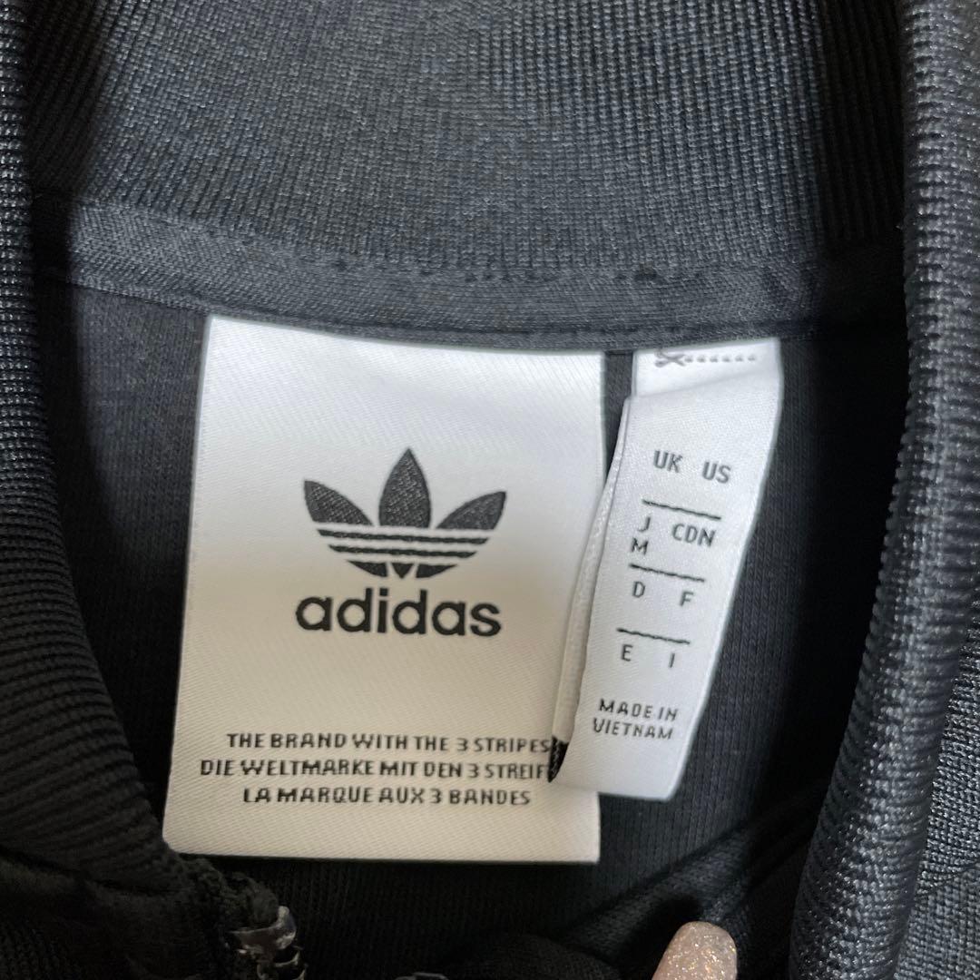 adidas ブラック ジャージジャケット M
