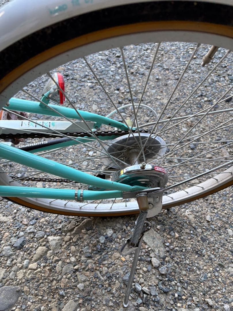 子供用自転車 ミントグリーン カゴ付き