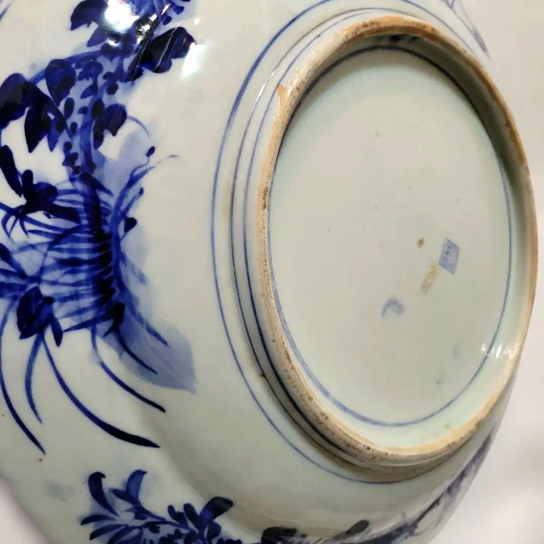 古伊万里　大皿　染付　陶器製　 　伝統工芸品　約45センチ