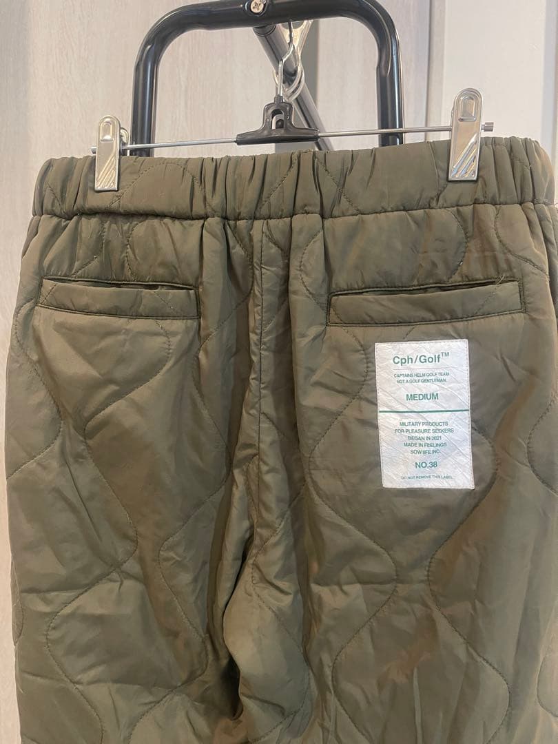 Captins Helm Golf ゴルフ キルティングパンツ オリーブグリーン