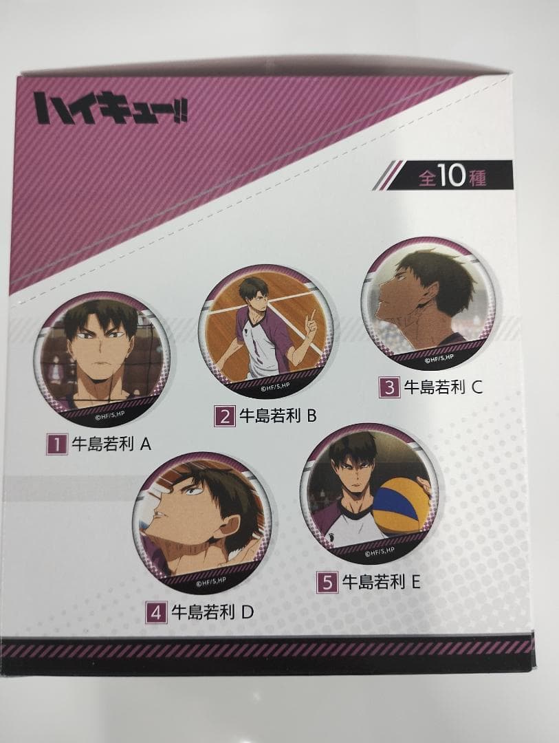 【新品未開封】ハイキュー!! 場面写缶バッジ BOX（牛島／天童）2箱