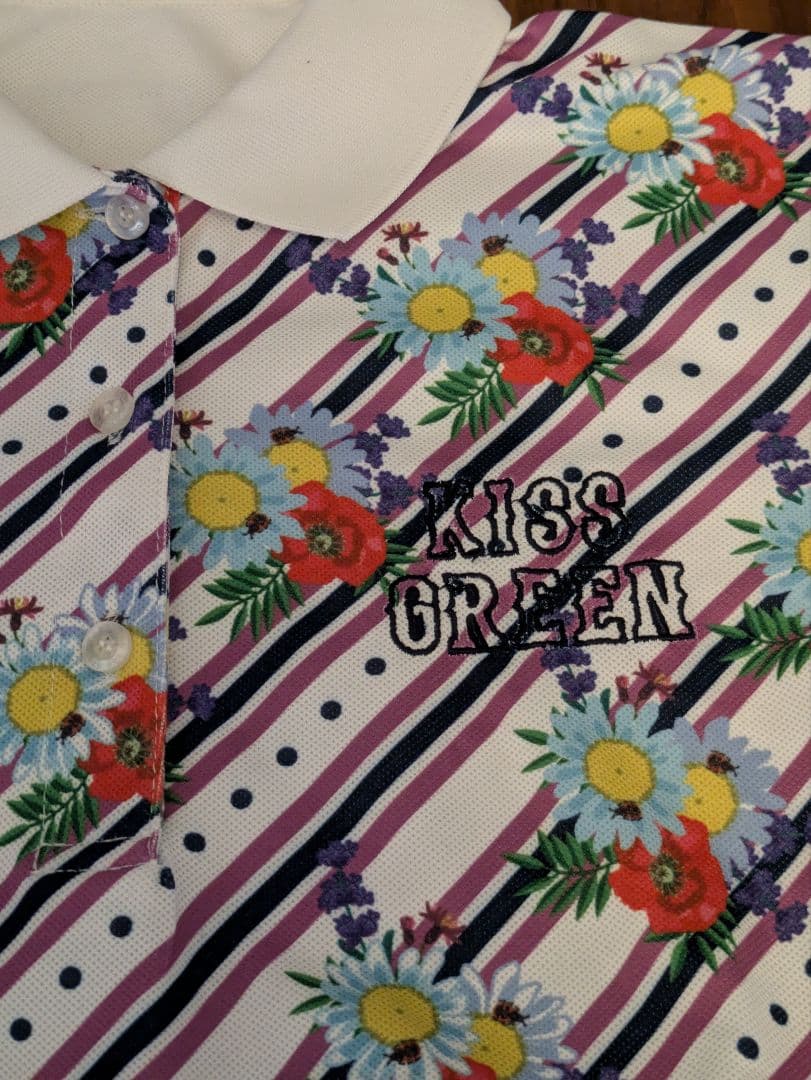KISS ON THE GREEN 花柄ポロシャツ　セットアップ