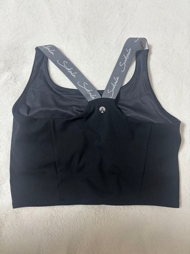 未使用　SUKALA スカーラ　Yストラップロゴブラトップ　ブラック