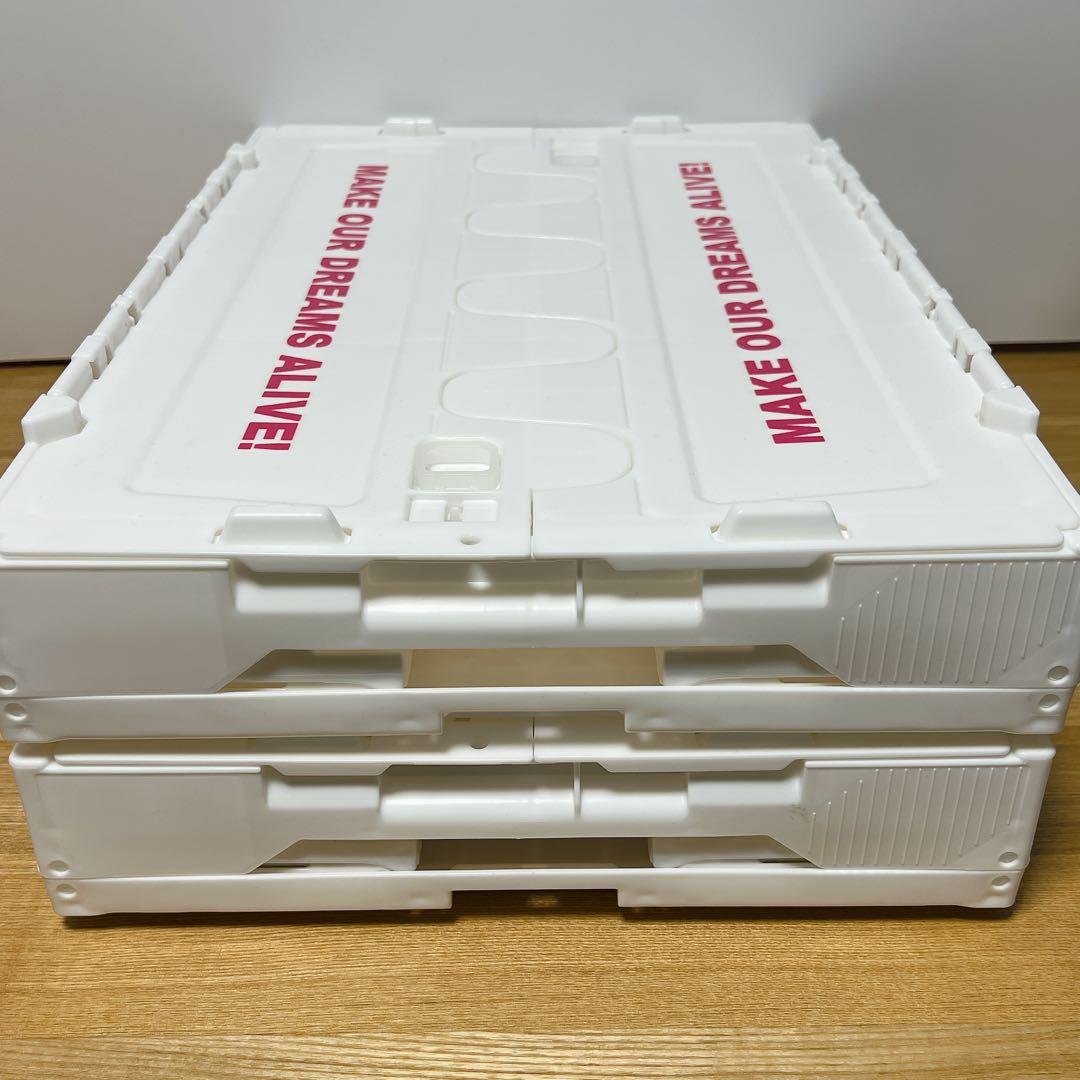 【希少・極美品】ラブライブ！ μ's 折りたたみコンテナ 白 2個セット
