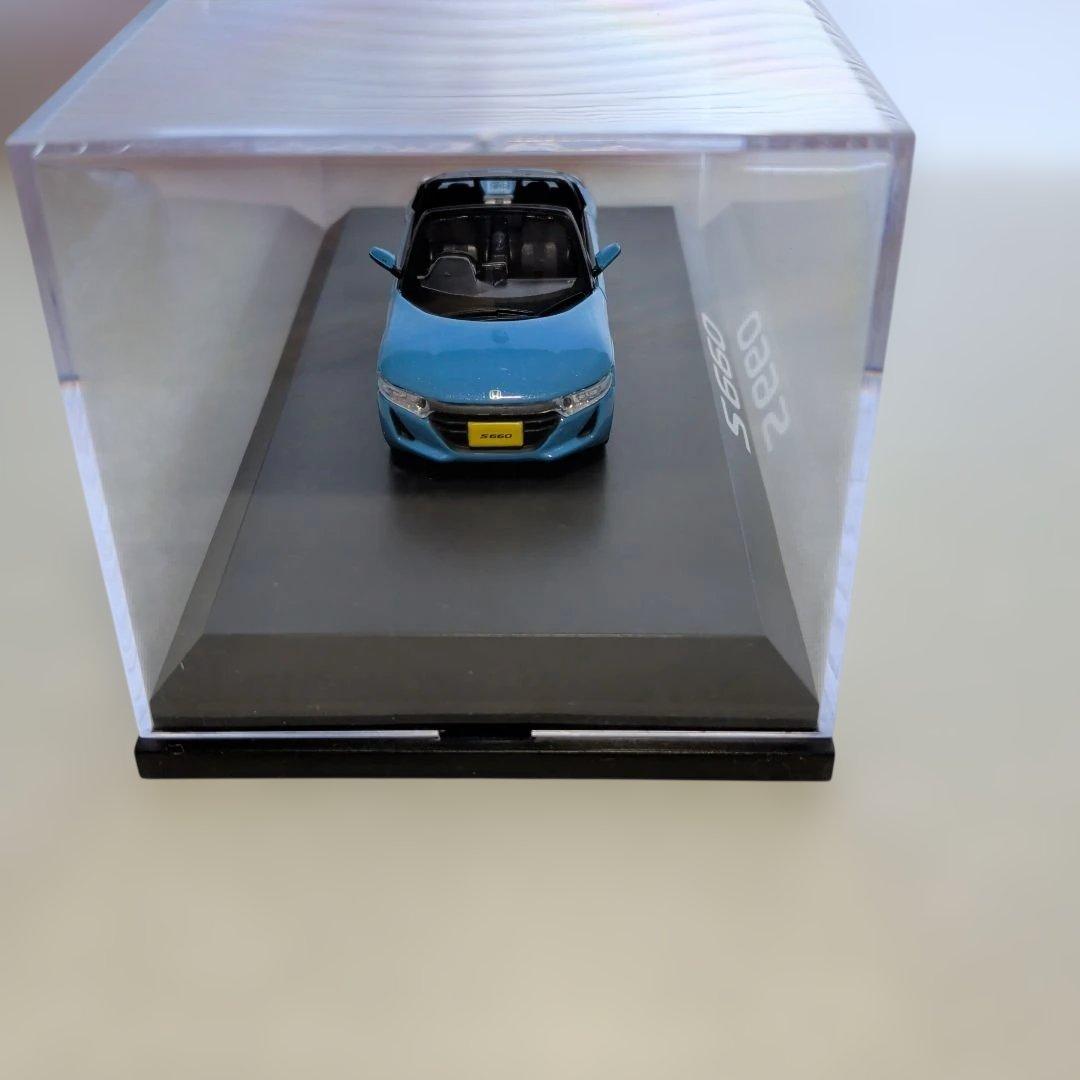 S660 ミニカー 青 1/64 スケール ケース付き［ホンダコムテック製］