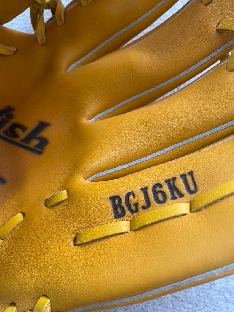 asics Wish 少年軟式　外野手グローブ イエロー